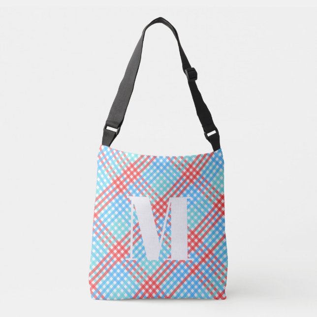Sac Ajustable Rocket Pop, Plaid, Monogramme (Devant)