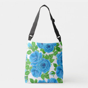 Sac Ajustable Rose bleu aquarelle motif transparent