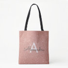 Rose Gold Sparkle Parties scintillant Monogramme N