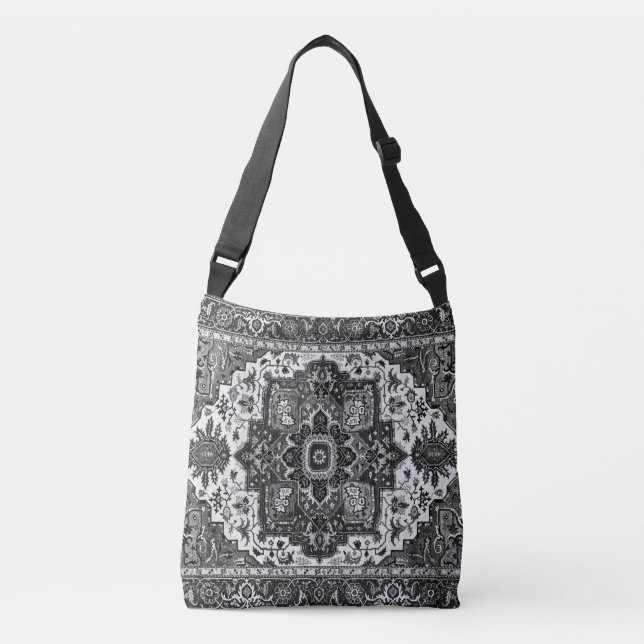 Sac Ajustable RUG PERSIEN - noir et blanc (Devant)