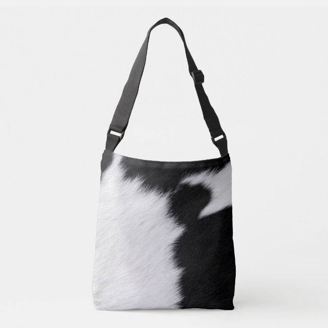 Sac Ajustable Sacoche de carrosserie en papier noir et blanc (Devant)
