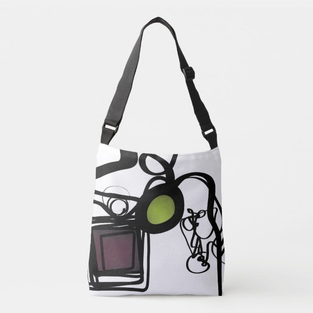 Sac Ajustable Salutations de Philydion : Abstrait noir & blanc (Devant)