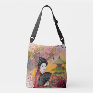 Sac Ajustable Scène Japonaise Avec Une Femme