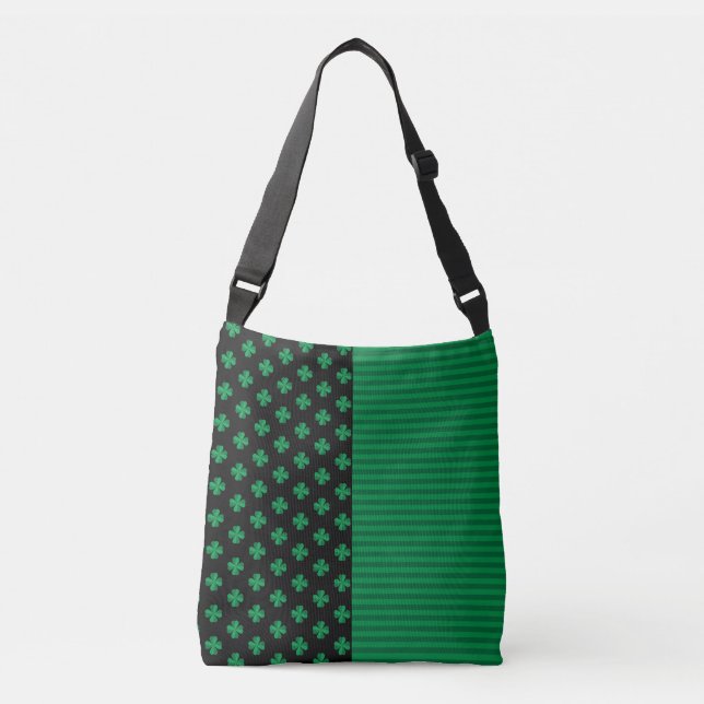 Sac Ajustable Shamrocks et tripes de la Saint-Patrick (Devant)