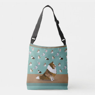 Sac Ajustable Shetland Sheepdogs : Étagère sur vert