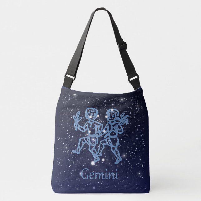 Sac Ajustable Signe Gemini Constellation et Zodiaque avec étoile (Devant)