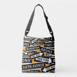 Sac Ajustable Signes de New York Motif noir, blanc, orange