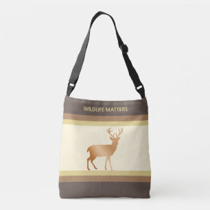 Sac Ajustable Silhouette de rennes sur les tons ivoire et marron