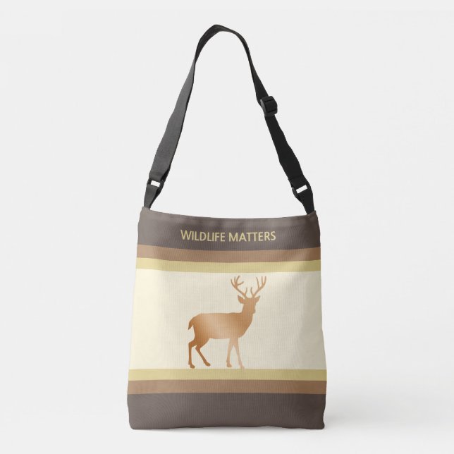 Sac Ajustable Silhouette de rennes sur les tons ivoire et marron (Dos)