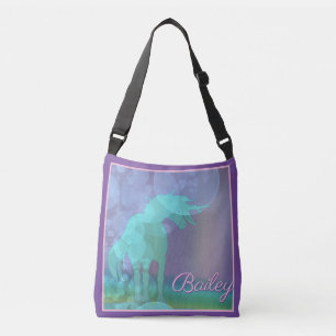 Sac Ajustable Silhouette Unicorne (bulles arc-en-ciel)