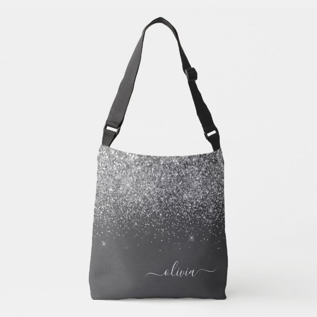 Sac Ajustable Silver Grey Girl Parties scintillant étincelante N (Devant)