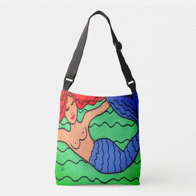 Sac Ajustable Sirène d'art Abstraite (Devant)