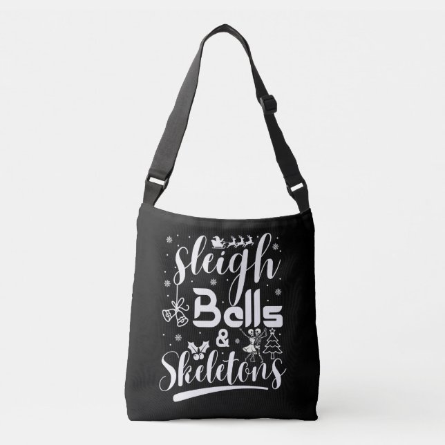 Sac Ajustable Sleigh bells & skeletons dancing funny christmas (Devant)