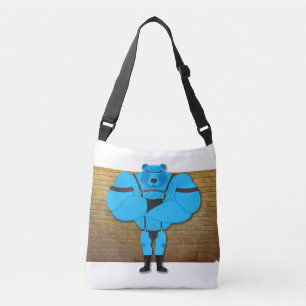 Sac Ajustable SlipperyJoe's gay muscle bear cartoon thong cuir