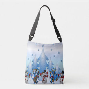 Sac Ajustable Snowman et Reindeers dansent sous les arbres