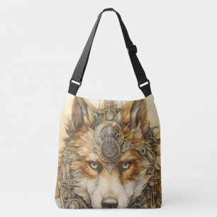 Sac Ajustable Solarpunk Red Wolf Steampunk inspiration