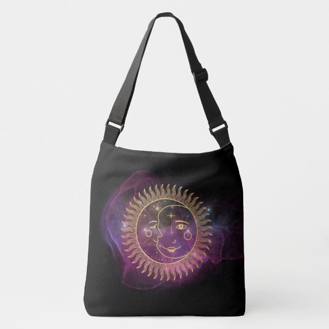 Sac Ajustable Soleil céleste pourpre et lune (Devant)