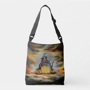 Sac Ajustable Sorcière et chat noir, Happy Halloween !