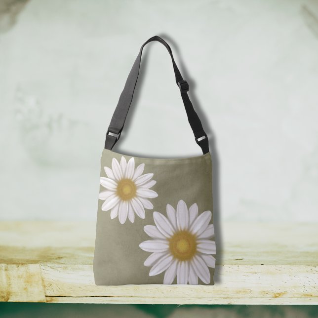 Sac Ajustable Springtime Dusty Sage Daisy Levé main (Créateur téléchargé)