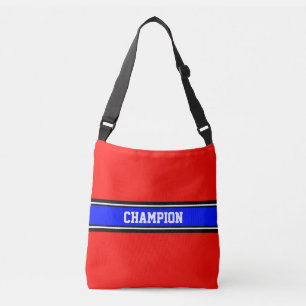 Sac Ajustable STRIPES SPORTIVES - bleu royal, noir, blanc