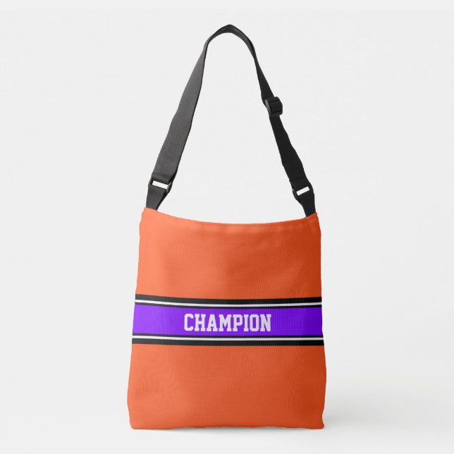 Sac Ajustable STRIPES SPORTIVES - violet, noir, blanc (Devant)