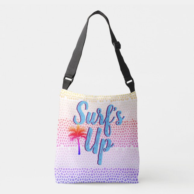 Sac Ajustable Surf Au Palmier Du Coucher De Soleil D'Été (Devant)