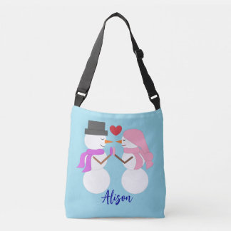 Sac Ajustable Sweet Snowpeople in Love: Light Blue