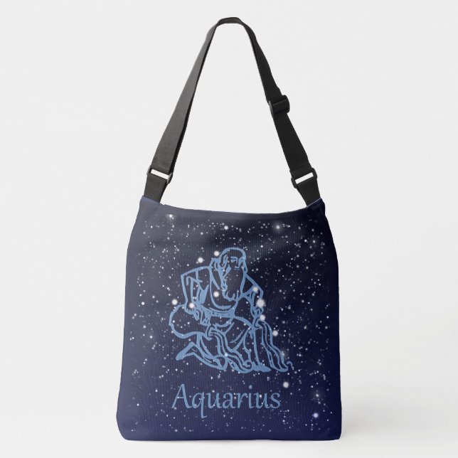 Sac Ajustable Symbole Aquarius Constellation et Zodiaque avec ét (Devant)