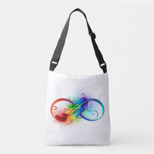 Sac Ajustable Symbole d'infini avec plume arc-en-ciel