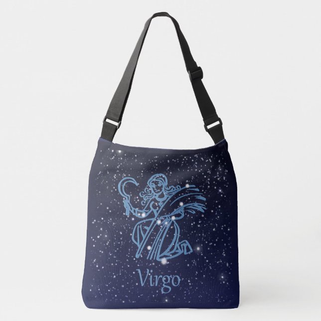 Sac Ajustable Symbole Virgo Constellation et Zodiac avec étoiles (Devant)