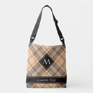 Sac Ajustable Tartan beige et Brown