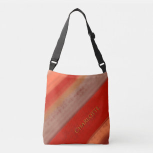 Sac Ajustable Terracotta Peach Stripes Nom personnalisé