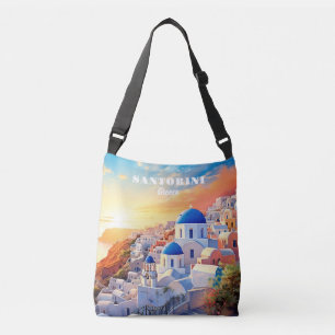 Sac Ajustable Texte personnalisé Coucher de soleil Santorin Grèc