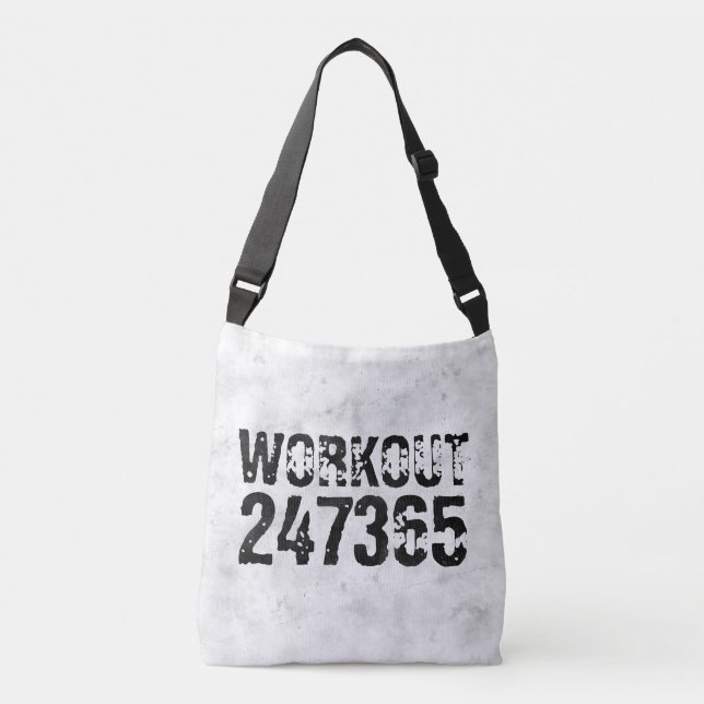 Sac Ajustable Texte usé et rayé Workout 247365 rustique (Devant)