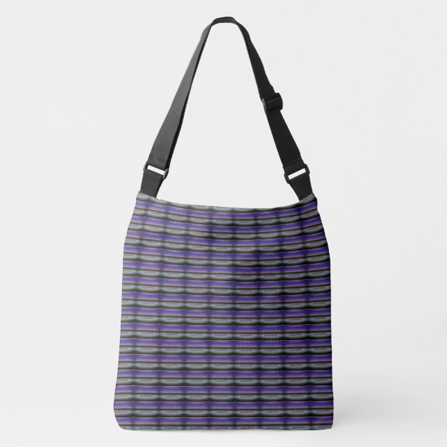 Sac Ajustable tirage abstrait MODERNE en noir-gris-bleu-clair (Devant)