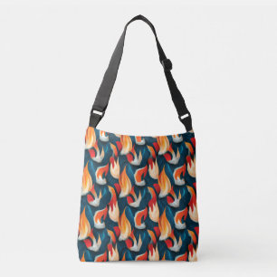Sac Ajustable Tissu de flamme   Motif Répétant Rouge Et Bleu