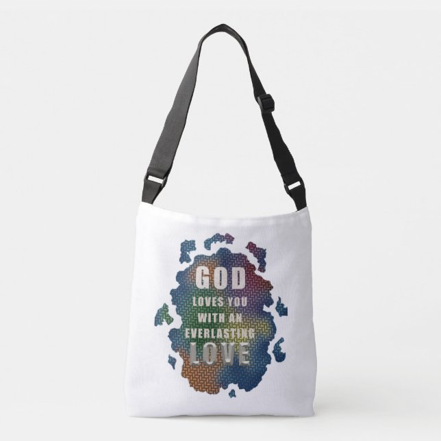 Sac Ajustable "Tissu texturé d'amour divin" (Devant)