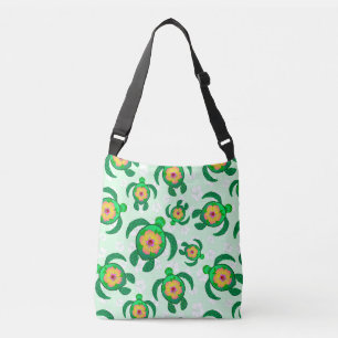Sac Ajustable Tortues de mer vertes Honu Hibiscus Fleurs