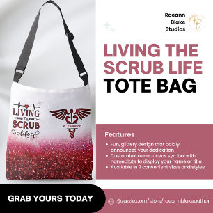 Sac Ajustable Tote Living the Scrub Life