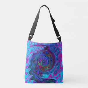 Sac Ajustable Tourbillon Abstrait Rétro Bleu et Violet