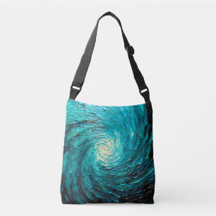 Sac Ajustable Tourbillon océan turquoise abstrait