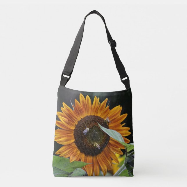 Sac Ajustable Tournesol doré aux abeilles (Devant)