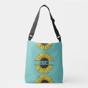 Sac Ajustable Tournesol sur monogramme solide Nom