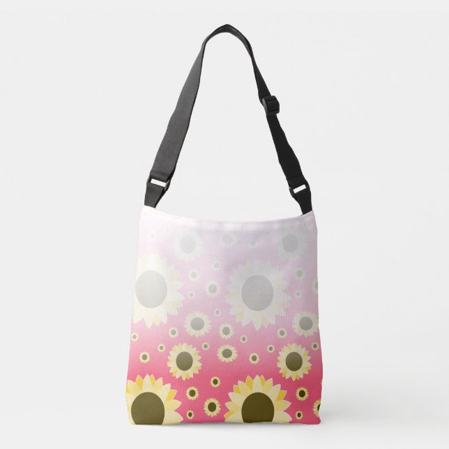 Sac Ajustable Tournesols clairs sur rose (Devant)