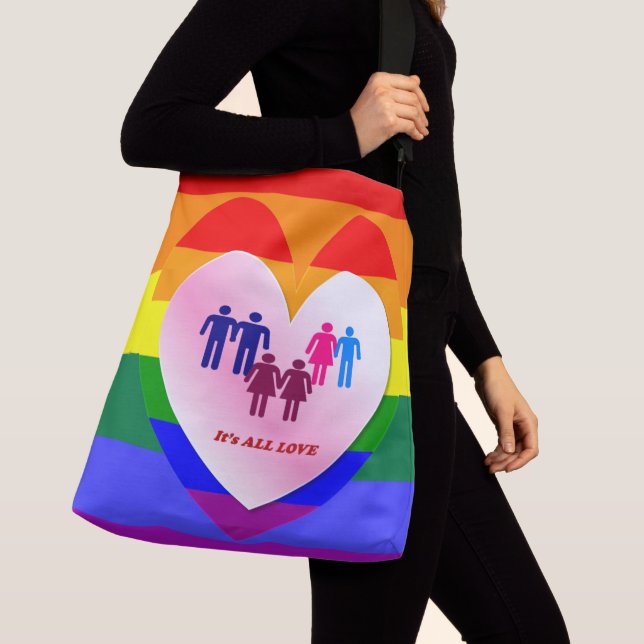 Sac Ajustable Tous les couples de coeur de fierté d'amour (De près)