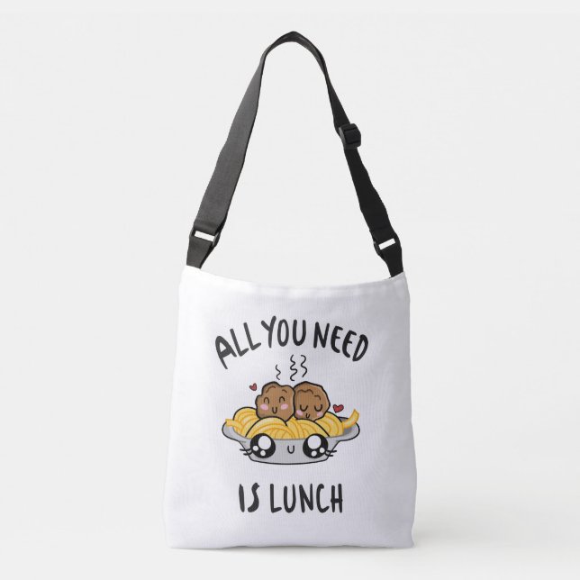 Sac Ajustable Tout ce dont tu as besoin, c'est de déjeuner (Devant)