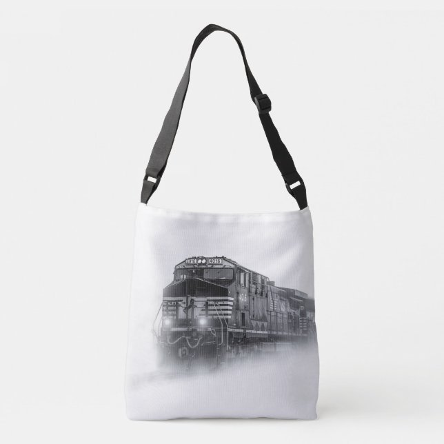 Sac Ajustable Trains de train noir et blanc (Dos)