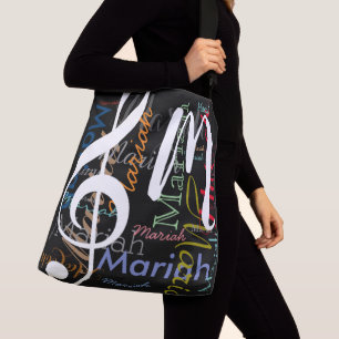 Sac Ajustable Treble Clef musique monogramme avec noms de couleu