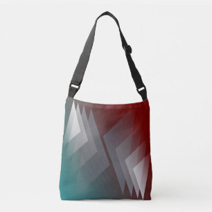 Sac Ajustable Triangles gris sur bordeaux turquoise