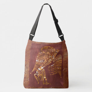 Sac Ajustable Tribal en cuir Brown celtique
